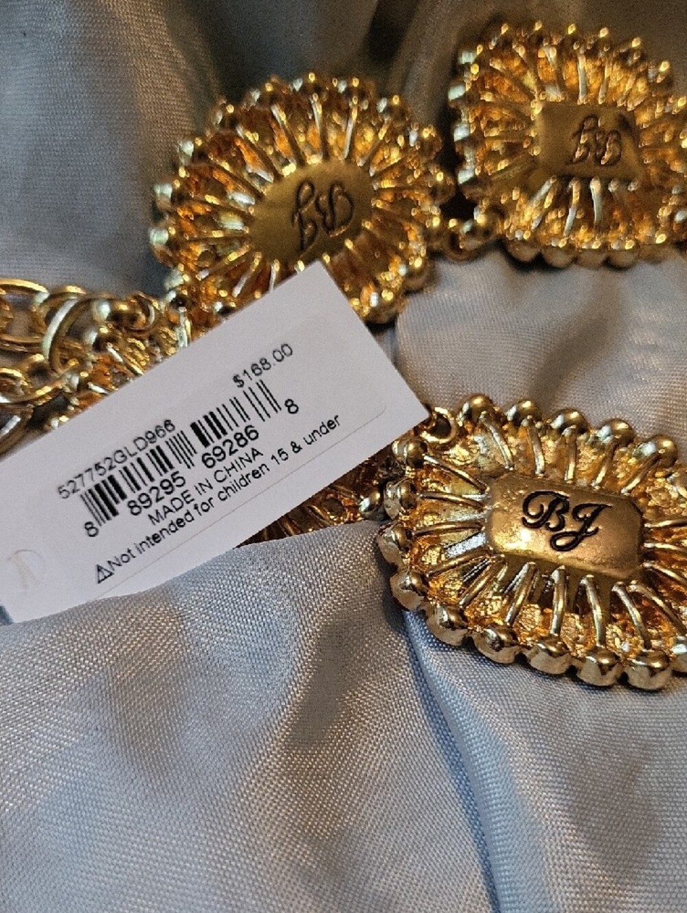 Betsey Johnson Pink, Turquoise & Gold Multi-Motif Statement Necklace - Picture 2 of 3